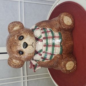 Vintage Ceramic Teddy Bear Cookie Jar